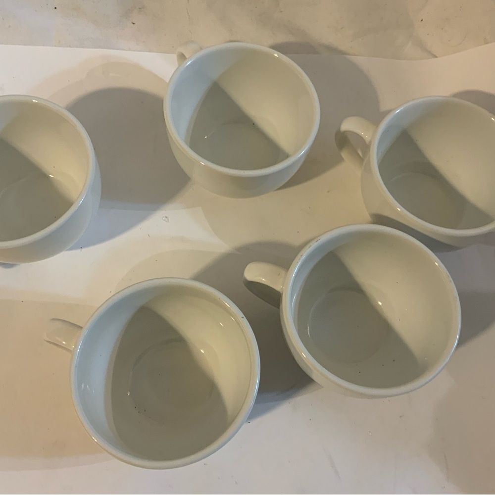 Lot 5 White Cameo tea Cup Durable China A5